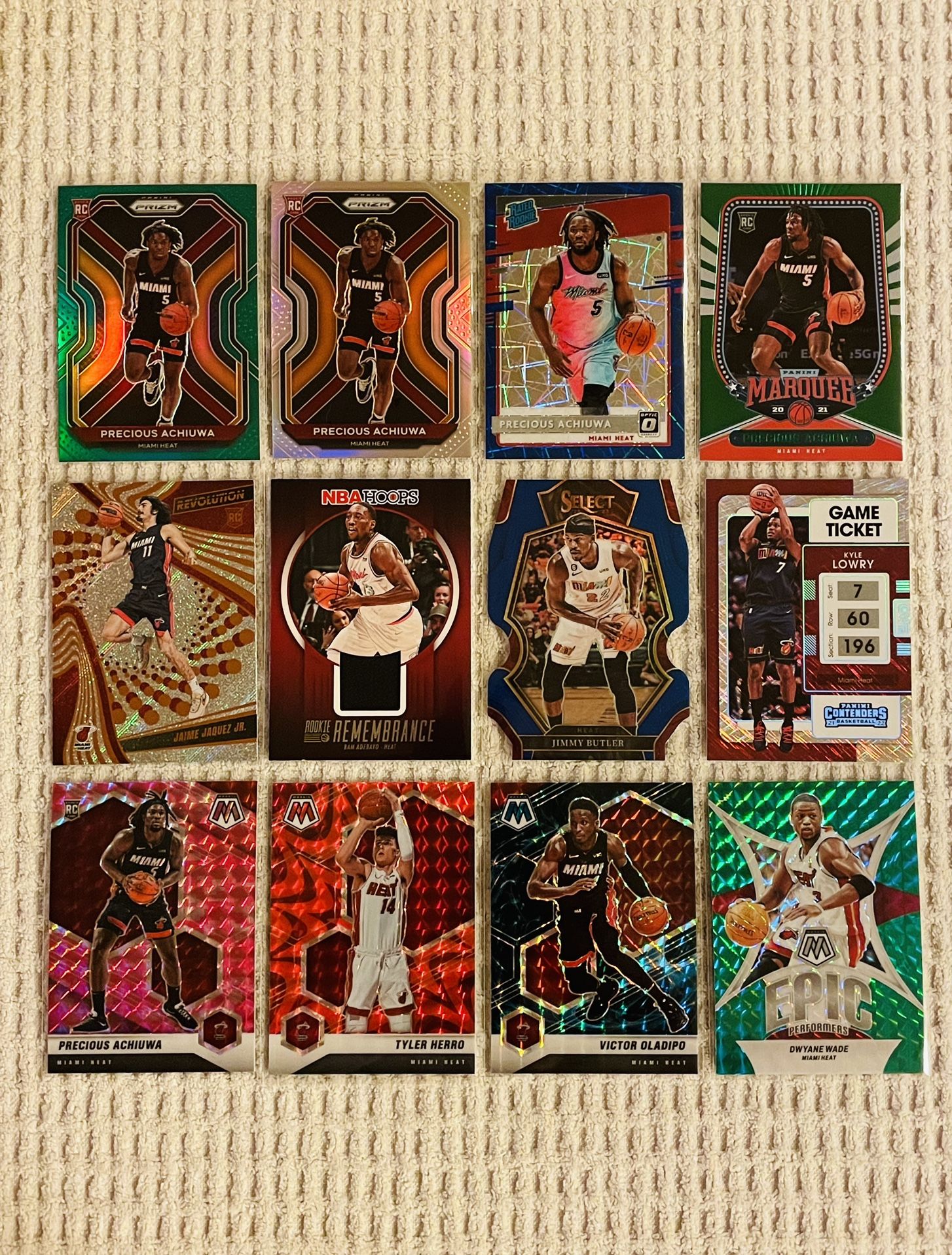 Miami Heat 150 Card Basketball Lot! Rookies, Prizms, Parallels, Memorabilia, Case Hits, Short Prints, Variations & More!