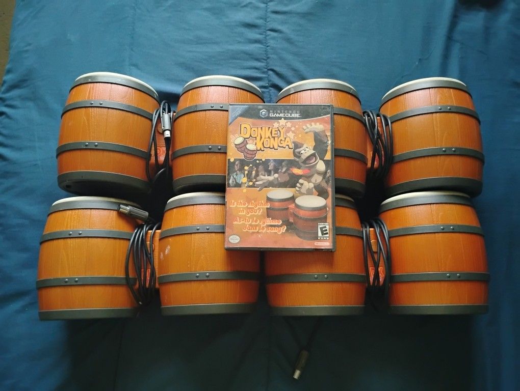🎮 Donkey Konga + 4 Bongos Nintendo GameCube