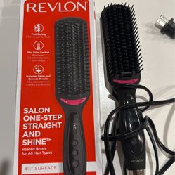 Revlon Hair Straightening and Styling Brush | Great for Second Day Styling (4-1/2 in)