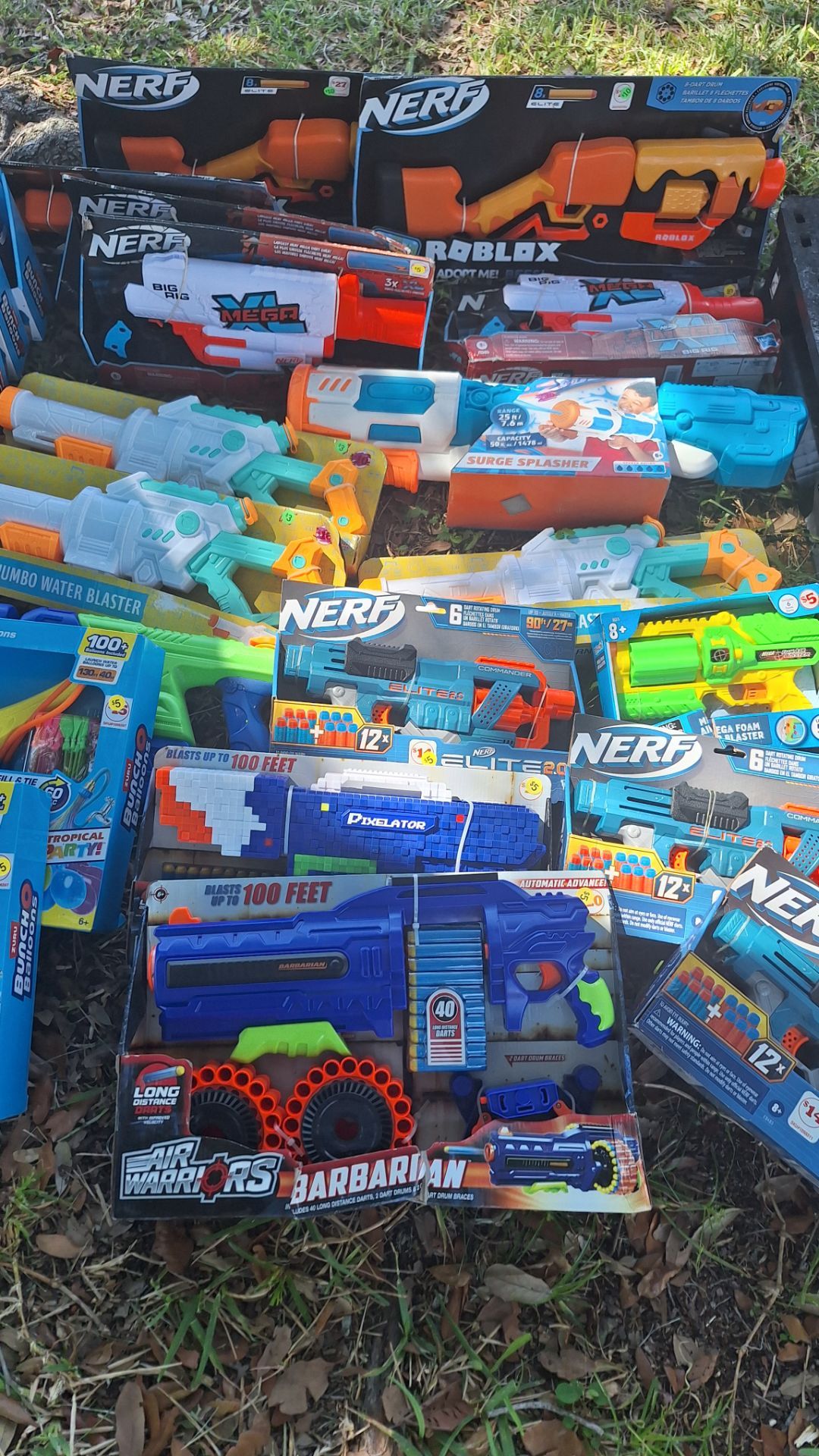 Water toys 5.00 each and some 3.00