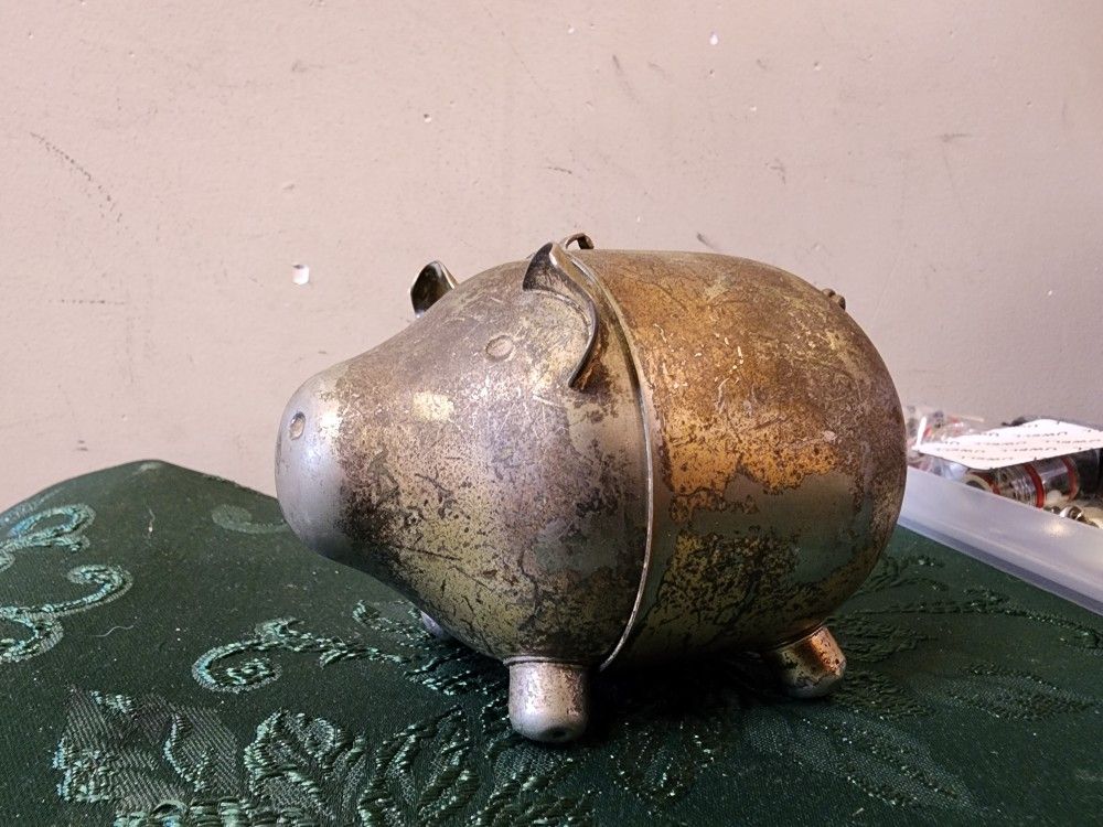 Antique Bronze Piggy Bank