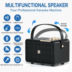 Portable Bluetooth Karaoke Speaker 240W