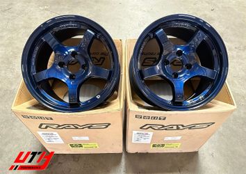 RAYS GRAMLIGHTS 57CR 15x8 4x100 28 CIVIC FIT INTEGRA MIATA MX5 WHEELS RIM E.BLUE