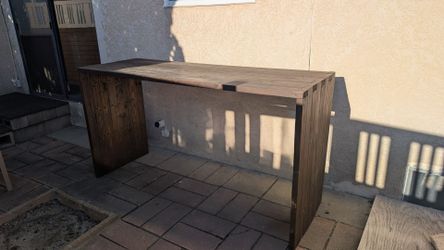 Large Solid Wood Bar Height Table