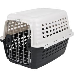 like New Petmate Compass Fashion Kennel Cat and Dog Kennel, 10-20 lb., Pearl White/Black, Made in USA