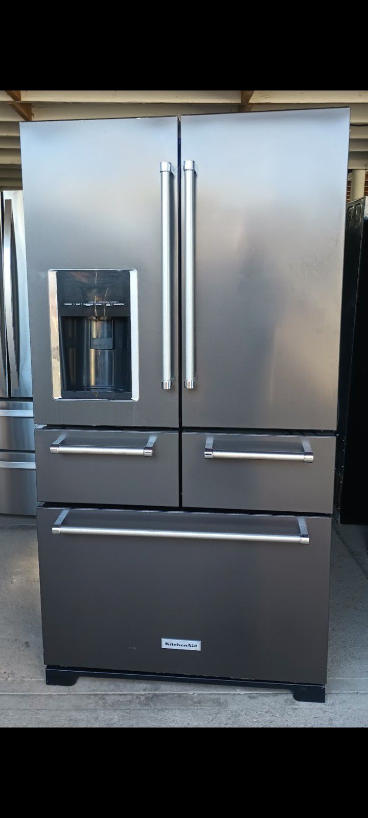 Kitchen Aid 5 Door Black Stainless Steel Refrigerator 