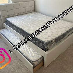 Full/Twin Trundle Bed With Supreme Mattresses! 