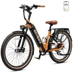 Heybike Cityrun Electric Bike, 1000W Motor Peak City Cruiser Ebike, 48V 15Ah(720Wh) Battery, 60 Miles, Step-Thru Electric Bicycle with APP Control, 3H