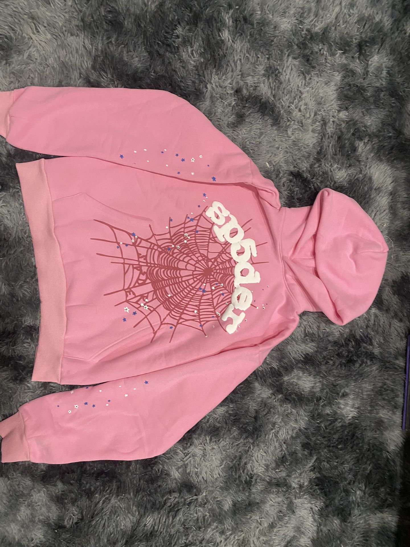 Pink Mens Medium Sp5der Hoodie Size Medium