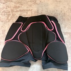 Protective Padded Shorts – Black with Pink Trim | Hip & Tailbone Protection