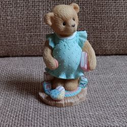 Cherished Teddies "Anxiously Awaiting The Arrival" 476978, Vintage Pregnant Mama Bear Figurine