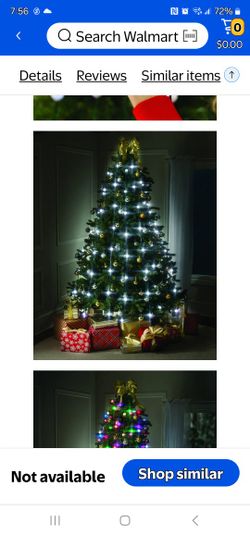 Decorated Christmas Tree Dagler Indoor 6 Ft Tall 65 Lights Nine Lines Excellent Condition Change Colors All Around