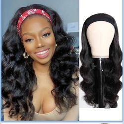 Headband Wig Human Hair Body Wave Headband Wigs for  Women human hair glueless Wear 24 inch efg