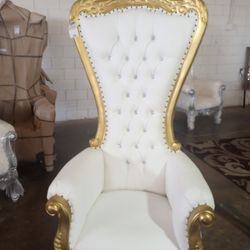 White And Gold Throne Chair $39 Down Take Home Today 