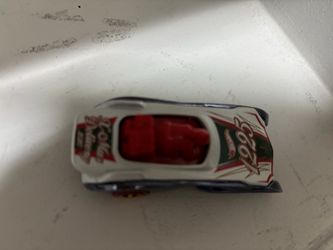 Coca-Cola Racing Diecast Car White Red Green Coke Collectible