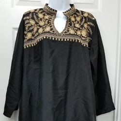 Black and Gold Sequined Top 