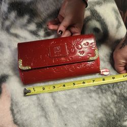Red Leather Wallet 