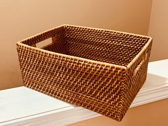 Woven Rattan Storage Basket