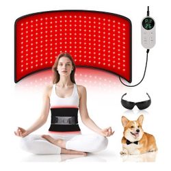 Pedete Red Light Therapy for Body, 24’’ x 12’’Large Infrared Light Therapy Pad with Timer Remote Control, 660nm 850nm Home Light Therapy for Knee