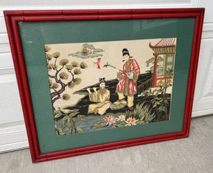 Vintage 1950's “Beaumont” Painting Asian Modern