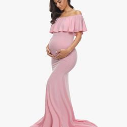 Pink Maternity Dress