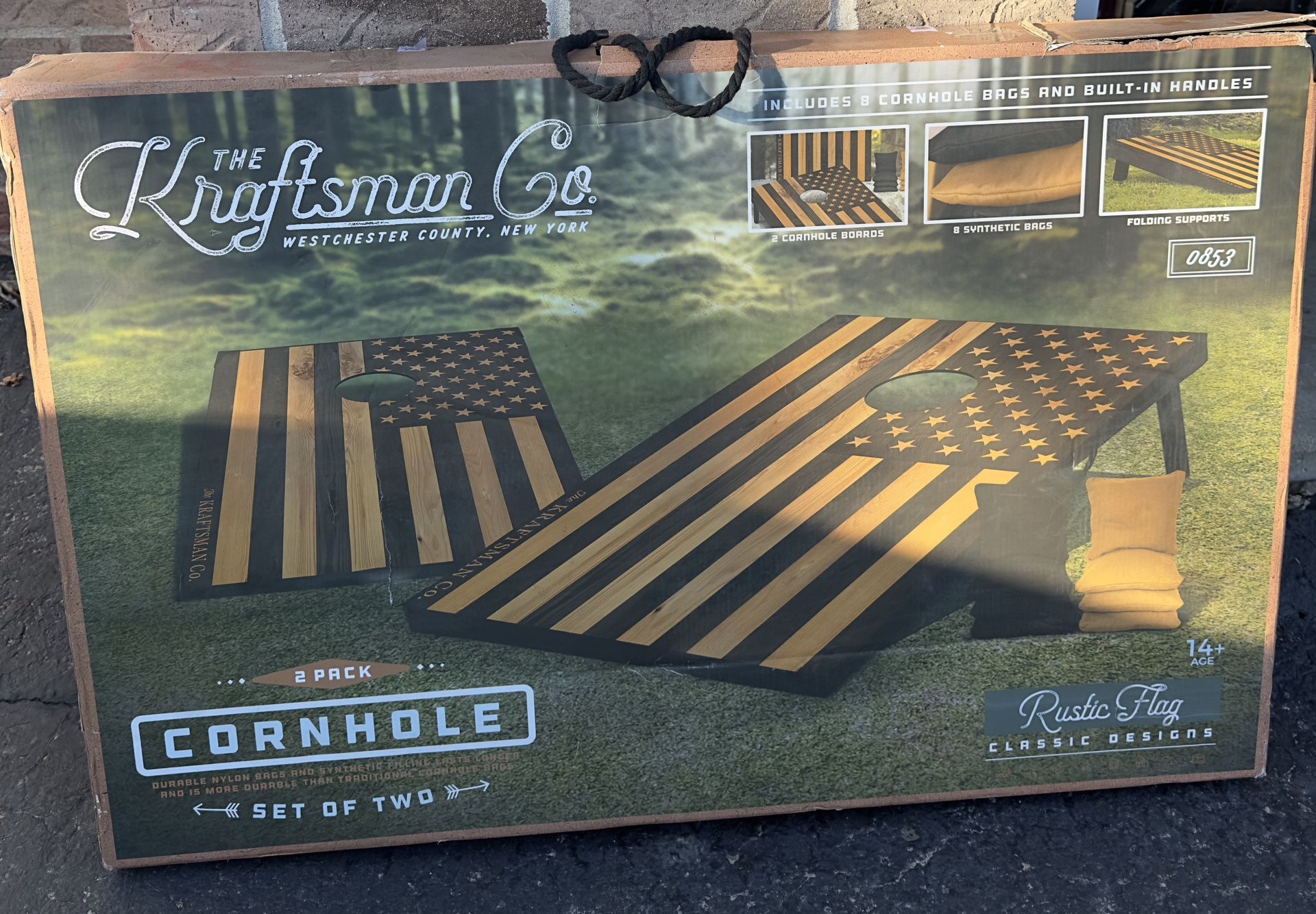New Kraftsman Co. Cornhole American Flag Game
