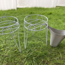 Plant Stands And Water Can 