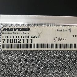 NEW One Original Shrink - Wrapped Maytag Grease Filter # (contact info removed)1