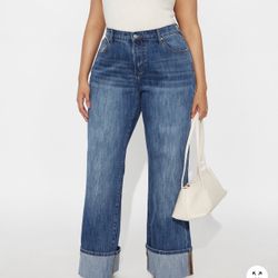 Plus Size Straight Jeans 