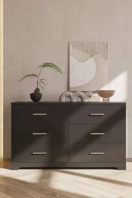 Contemporary, Clothing Storage, Six, Bedroom, Dresser Chest of Drawers, black color #13