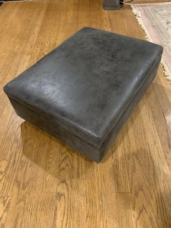 Storage Leather Ottoman