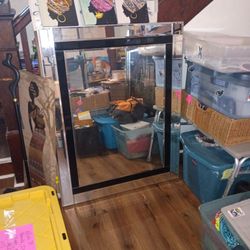 Nice Sturdy Mirror With Hooks To Hang