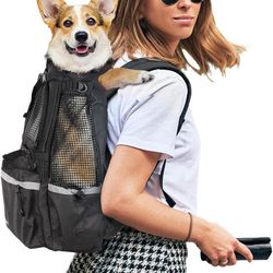 Dog Carrier| Dog Carrier Backpack| Pet Travel Carrier, Great for Hiking Cycling Subways Traveling Shopping, with Adjustable Booster Block and Breathab