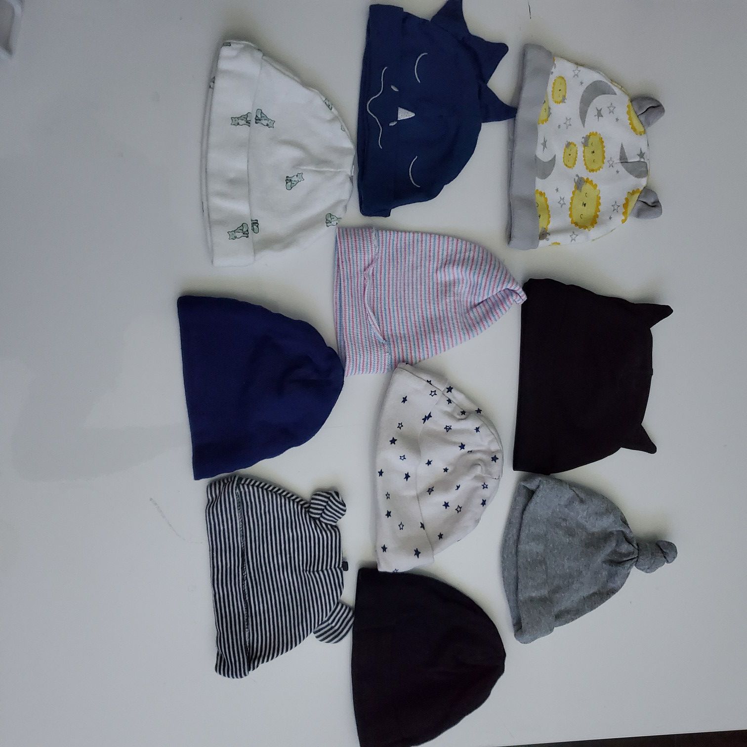 Baby boy Newborn outfit clothes beanie hats Lot# 38