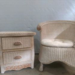 Pier 1 Embosed Wicker Bedroom Set