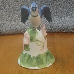 AVON Vintage Blue Jay Morning Glory Flower Bell 2001