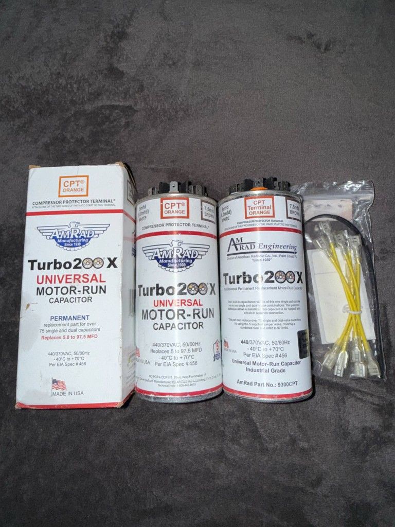 Turbo 200 Ac Capacitors , Fan And Blower Capacitors. Brand New
