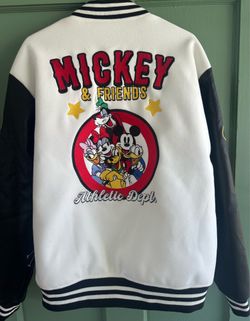 UNISEX DISNEY MICKEY & FRIENDS CHENILLE PATCH VARSITY JACKET