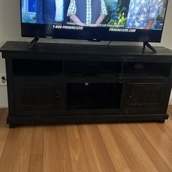 TV stand - choc brown - H 27” x L 60” x  D 16 “