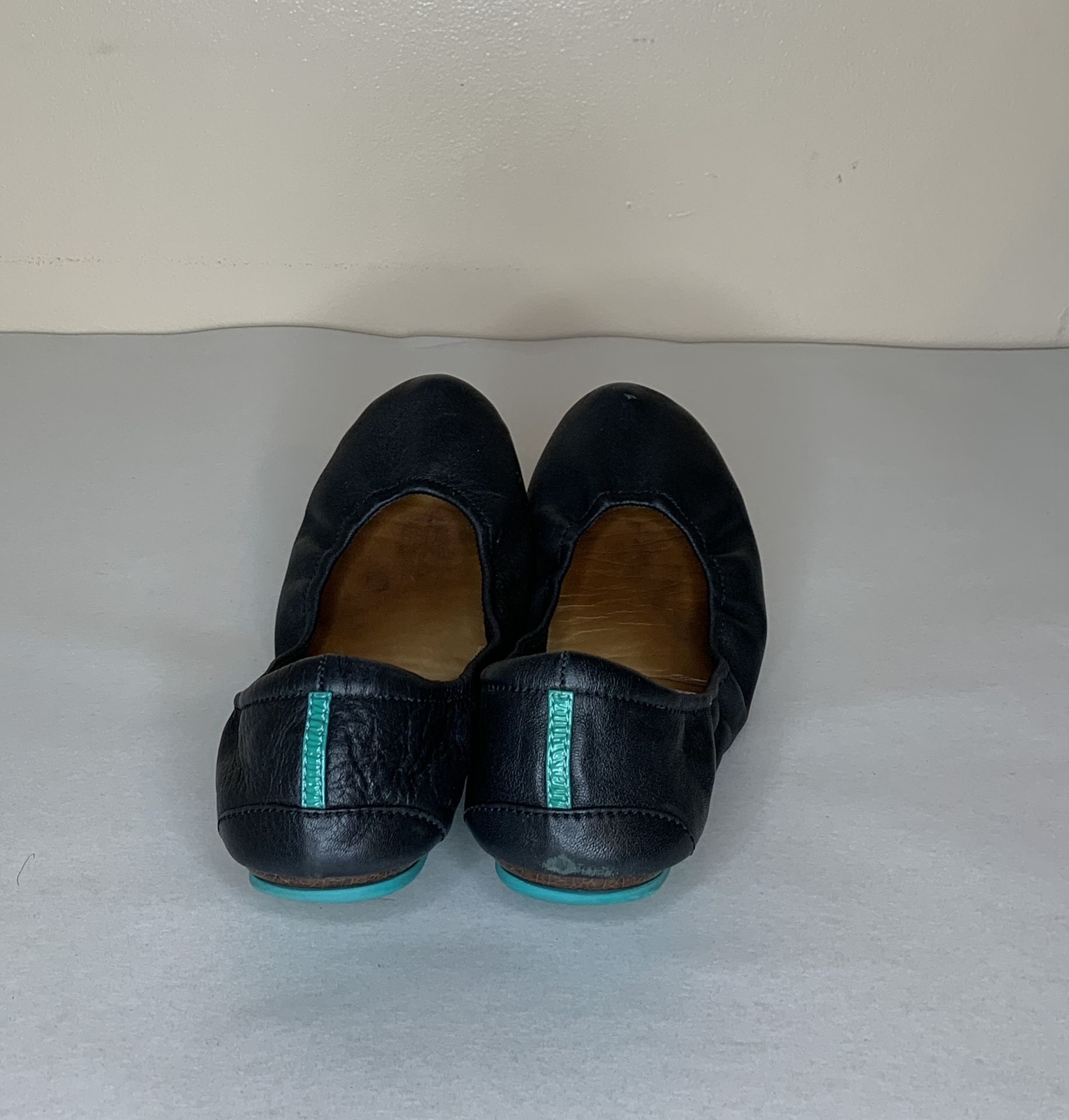 Tieks by Gavrieli Matte Black Leather Flats Size 8 Ballet Shoes Foldable