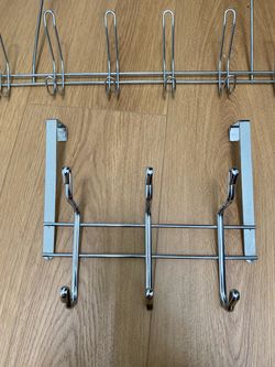 Chrome Over-Door Hook Rack