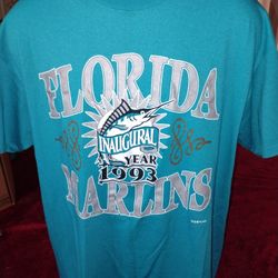 Vintage 1993 Florida Marlins Mens Inaugural Year Shirt XL