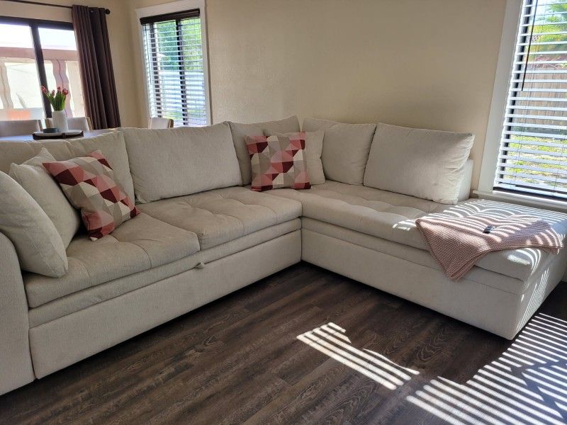 Cindy Crawford Sheridan Place Sleeper Sectional