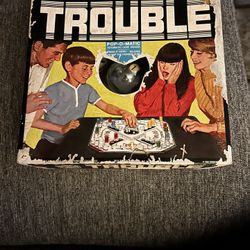 Vintage 1965 Kohner Trouble Pop-O-Matic Board Game 