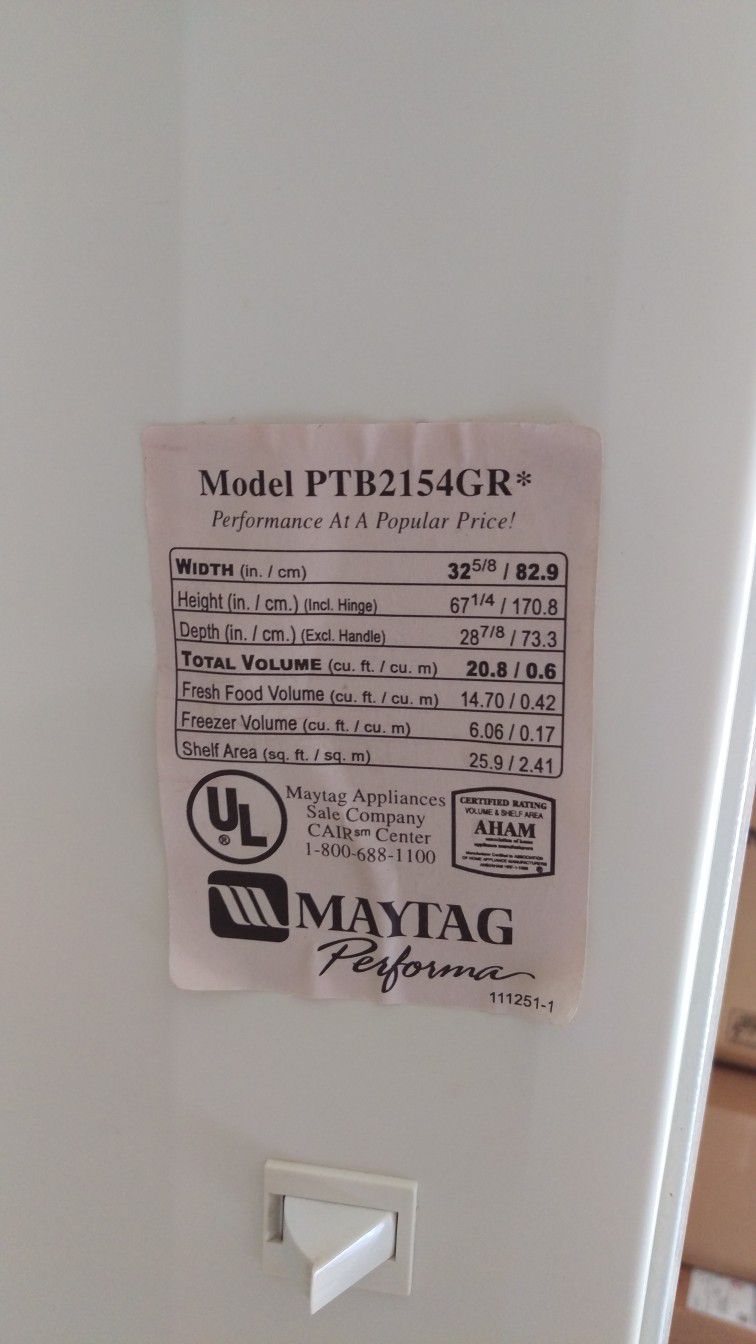 Maytag Performa Refrigerator 20.8 cu. ft.