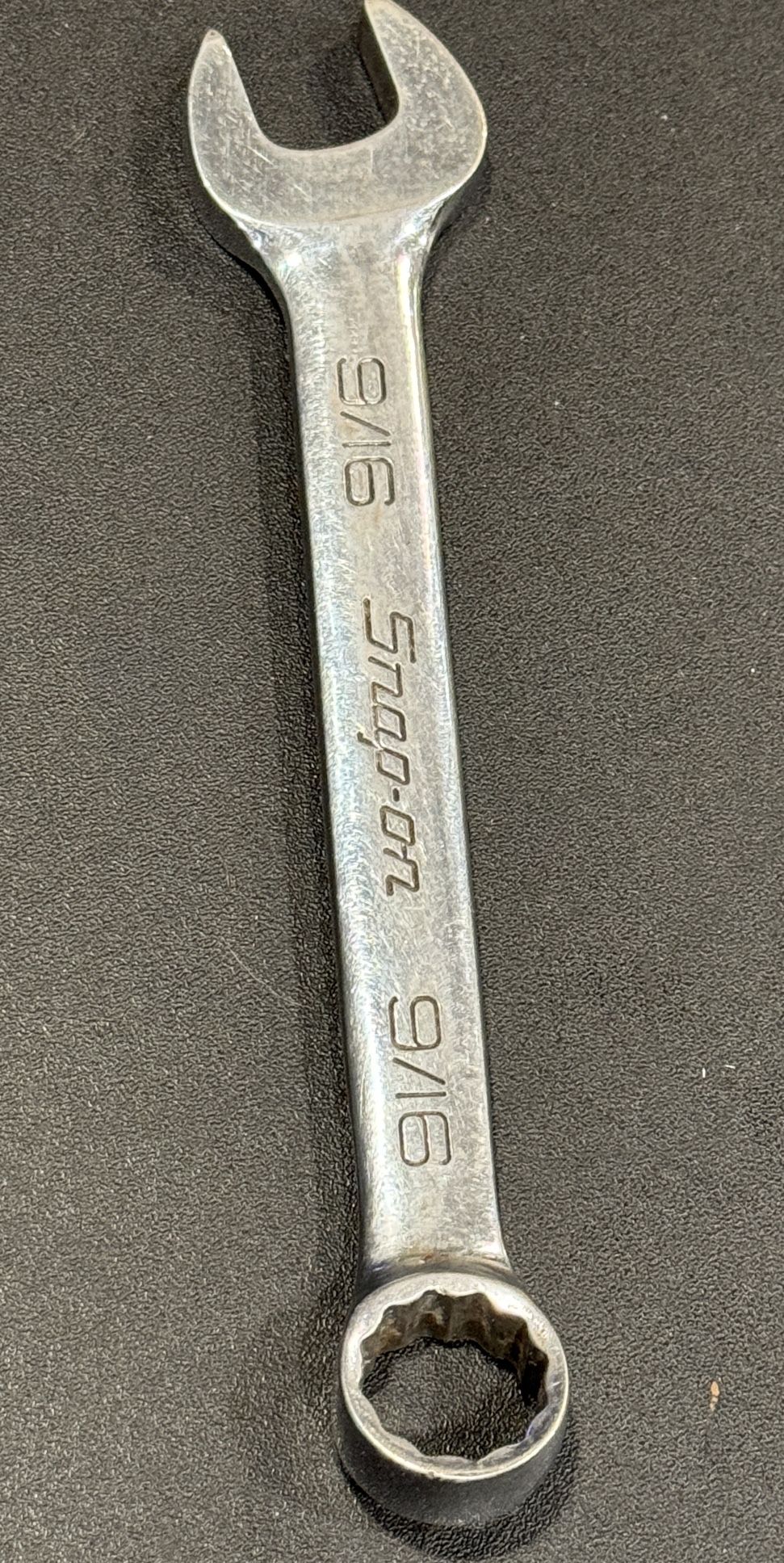 SNAP ON SAE, FLANK DRIVE, CHROME, 12 POINT, SHORT 9/16" WRENCH OEX180B