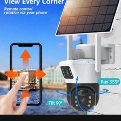 SOLAR SECURITY CAMERA WIRELESS WI-FI APP CONTROL HUMAN DETECTION WATERPROOF TWO WAY TALK