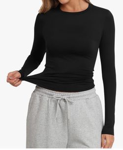 Black Long sleeve Loungewear Top Size Small