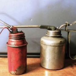Two Vintage Oil Cans For Sale.