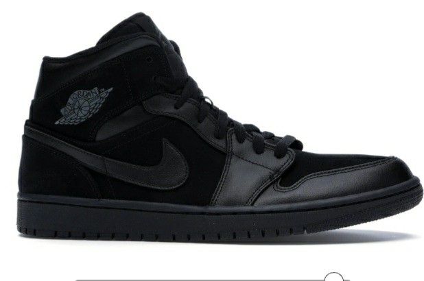 Triple black jordans